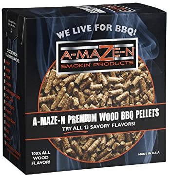 A-Maze-N Premium Wood BBQ Pellets in package