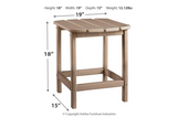 Ashley Furniture Sundown Treasure - Grayish Brown Rectangular End Table