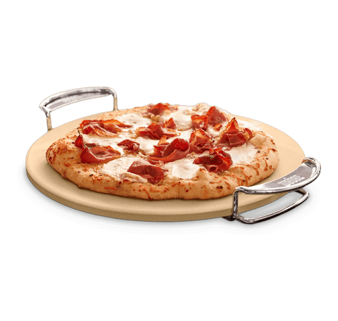 Weber Gourmet BBQ System Pizza Stone w/ Carry Rack - 14"